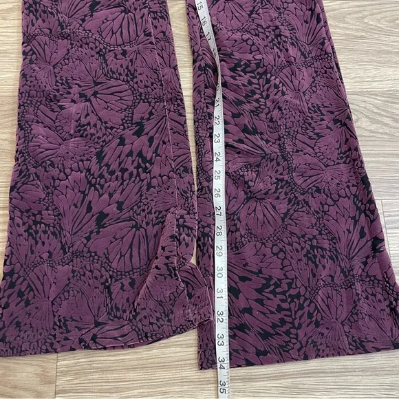 Outcast Clothing Jett Purple Butterfly Burnout Velour Sexy Jumpsuit - Picture 10 of 13